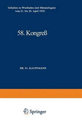 Professor Dr. Fr. Kauffmann, Professor Dr Fr Kauffmann, Fr. Kauffmann - 58. Kongreß, Häftad