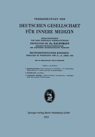 Professor Dr. Fr. Kauffmann - Neunundfünfzigster Kongress, Häftad
