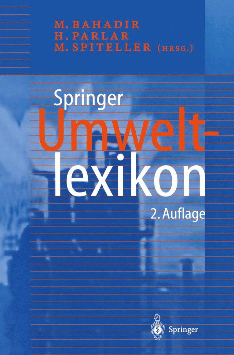 Müfit Bahadir, H. Parlar, M. Spiteller - Springer Umweltlexikon, Häftad