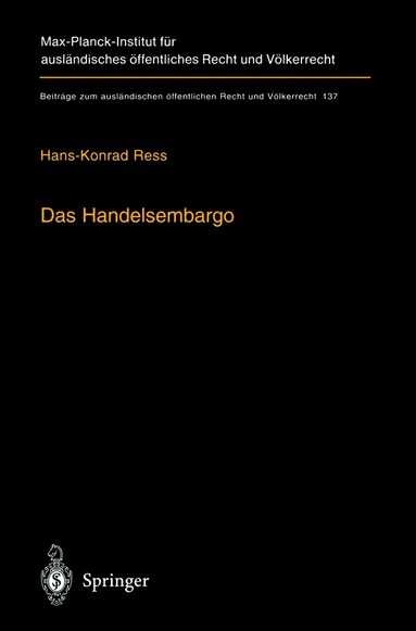 bokomslag Das Handelsembargo