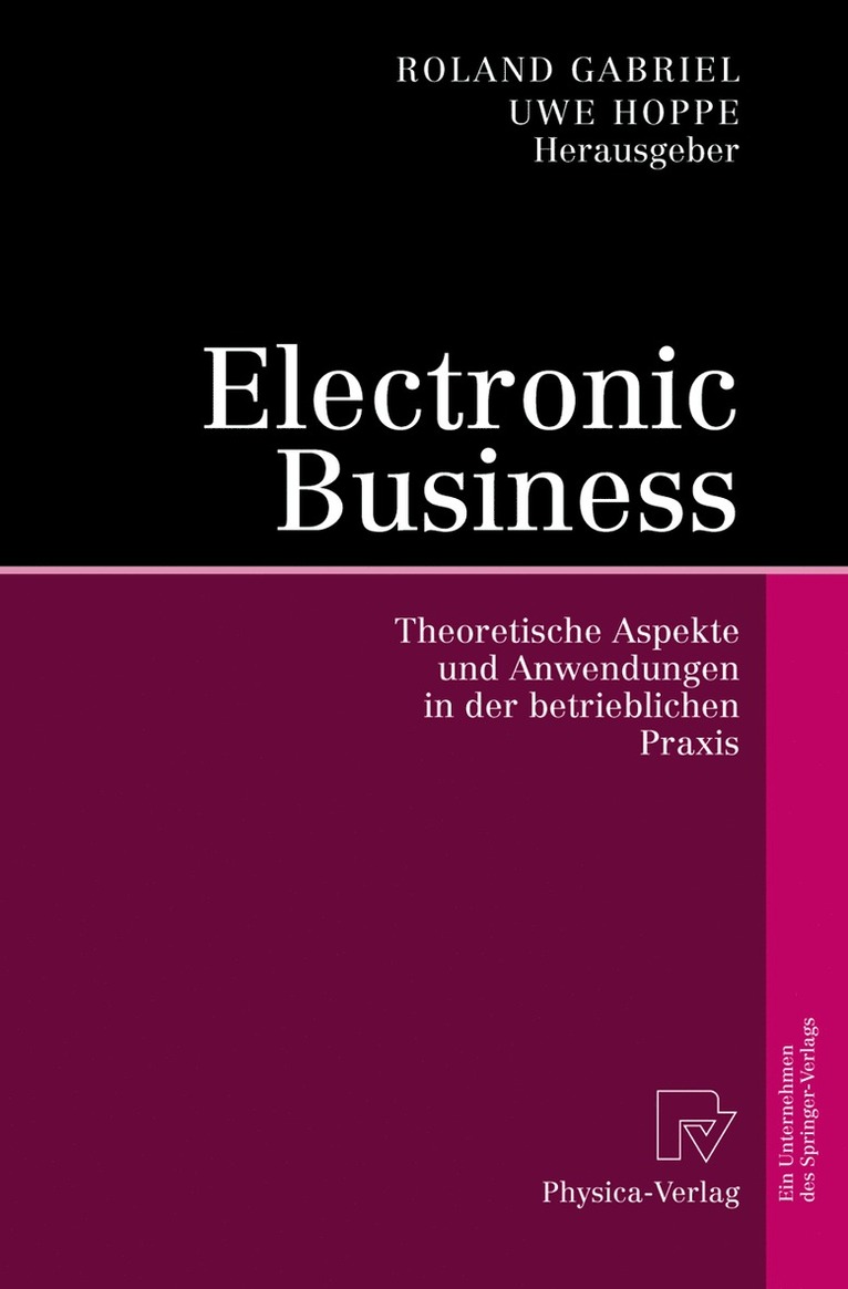 Roland Gabriel, Uwe Hoppe - Electronic Business, Häftad