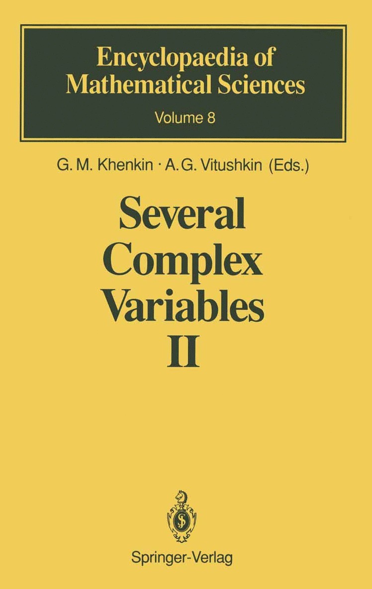 Several Complex Variables II 1