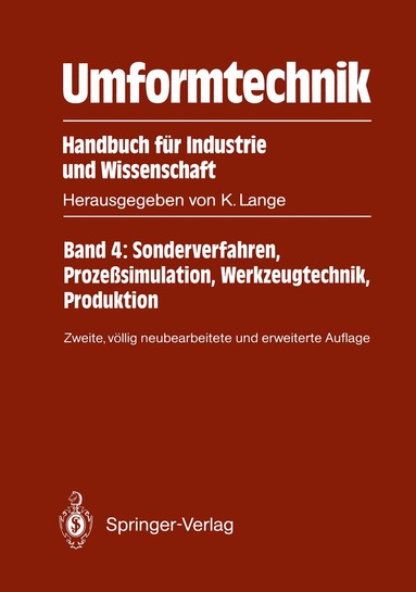 Kurt Lange, Kurt Lange - Umformtechnik Handbuch für Industrie und Wissenschaft, Häftad