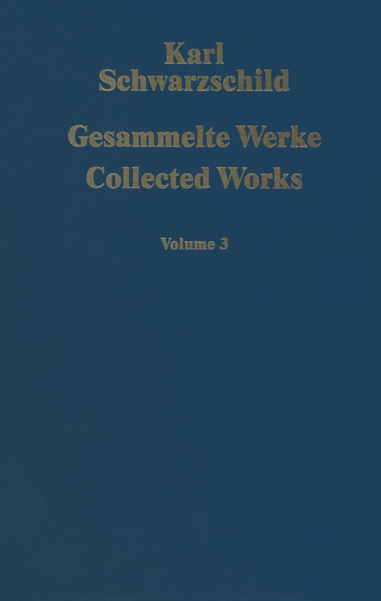 Karl Schwarzschild, Hans-Heinrich Voigt - Gesammelte Werke Collected Works, Häftad