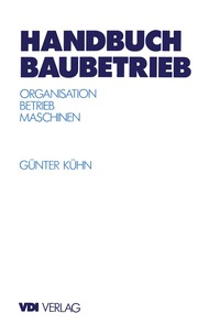 bokomslag Handbuch Baubetrieb