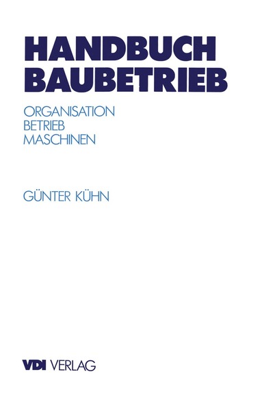 bokomslag Handbuch Baubetrieb