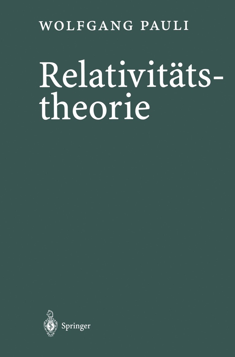 Wolfgang Pauli, Domenico Giulini - Relativitätstheorie, Häftad