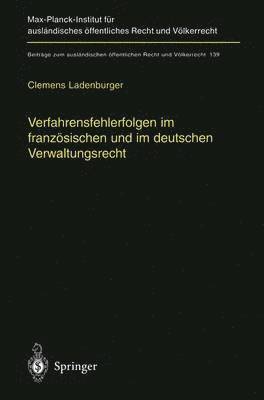 bokomslag Verfahrensfehlerfolgen im franzsischen und im deutschen Verwaltungsrecht