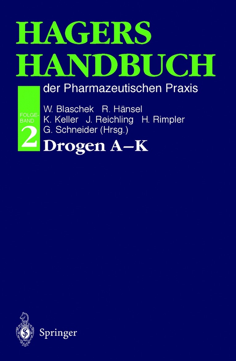 Hagers Handbuch der Pharmazeutischen Praxis 1