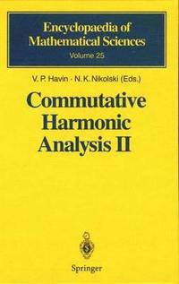 bokomslag Commutative Harmonic Analysis II