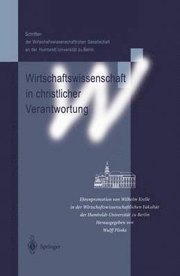 bokomslag Wirtschaftswissenschaft in christlicher Verantwortung