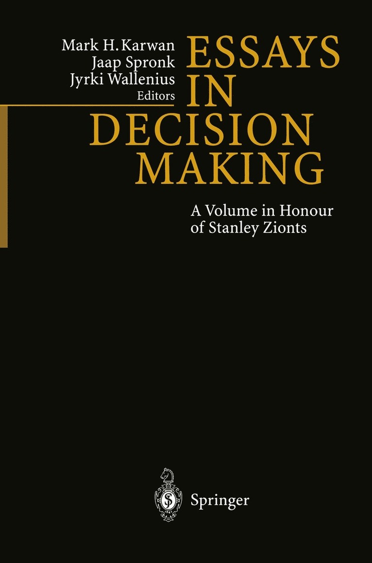 Mark Mark, Jaap Spronk, Jyrki Wallenius, Mark Karwan - Essays In Decision Making, Häftad