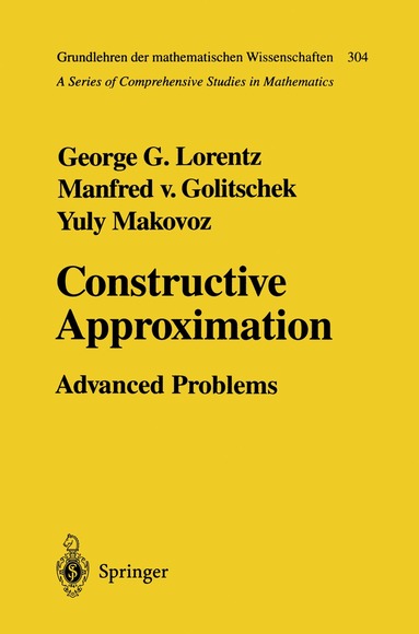 George G. Lorentz, Manfred v. Golitschek, Yuly Makovoz - Constructive Approximation, Häftad