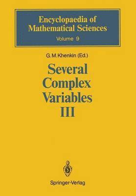 Several Complex Variables III 1