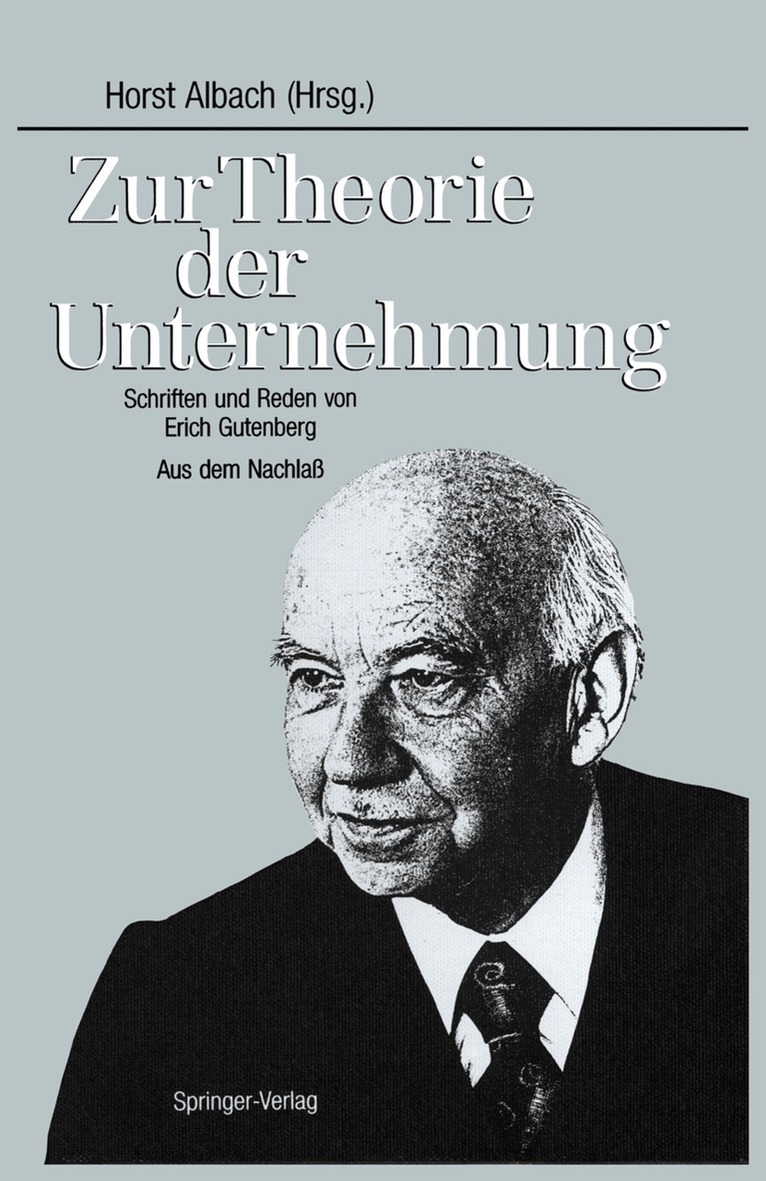Horst Albach - Zur Theorie der Unternehmung, Häftad