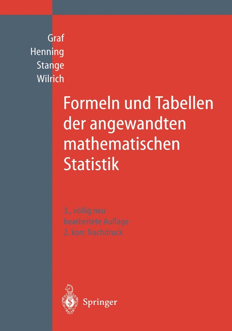 Formeln und Tabellen der angewandten mathematischen Statistik 1