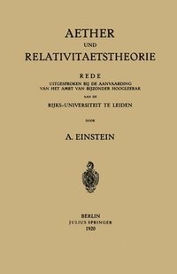 bokomslag Aether und Relativitaetstheorie