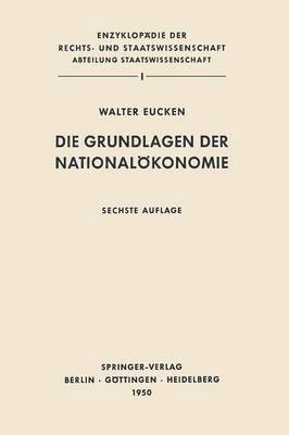 Die Grundlagen der Nationalökonomie