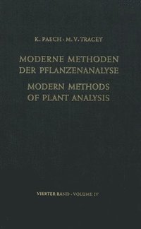 bokomslag Modern Methods of Plant Analysis / Moderne Methoden der Pflanzenanalyse