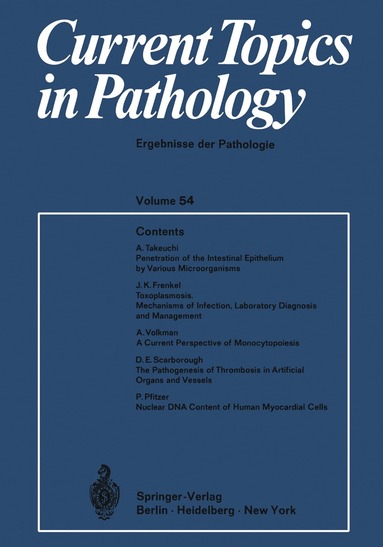 bokomslag Current Topics in Pathology / Ergebnisse der Pathologie