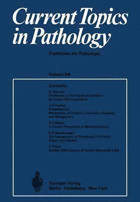 Current Topics in Pathology / Ergebnisse der Pathologie 1