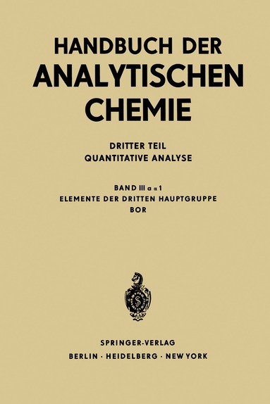 Gerold Wünsch, F. Umland - Elemente der Dritten Hauptgruppe Bor, Häftad