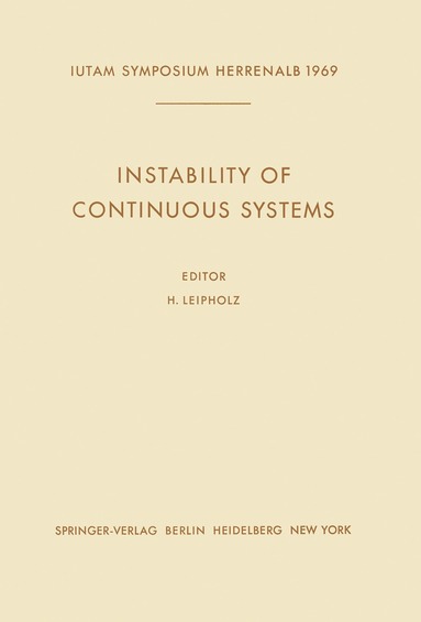 Horst Leipholz - Instability of Continuous Systems, Häftad