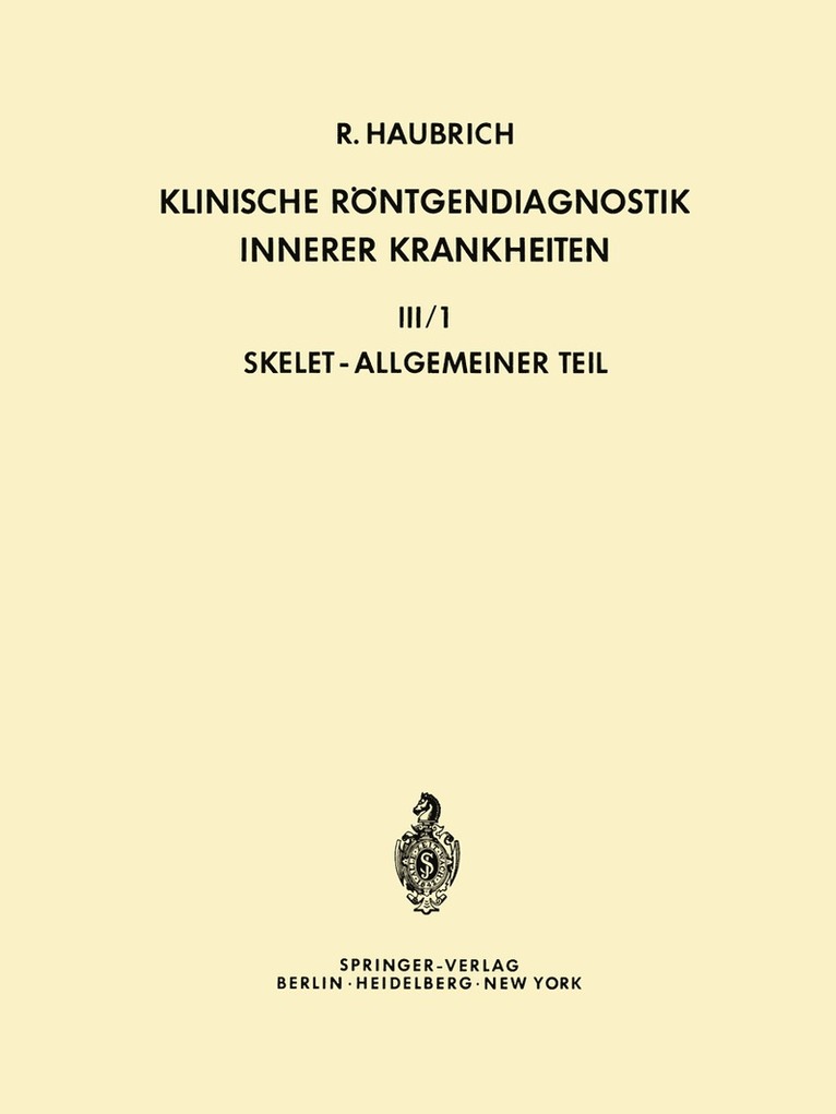 Klinische Rntgendiagnostik Innerer Krankheiten 1