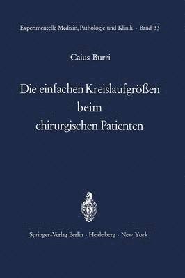 bokomslag Die einfachen Kreislaufgren beim chirurgischen Patienten