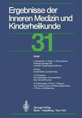 Ergebnisse der Inneren Medizin und Kinderheilkunde 1