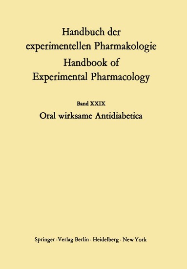 bokomslag Oral wirksame Antidiabetika