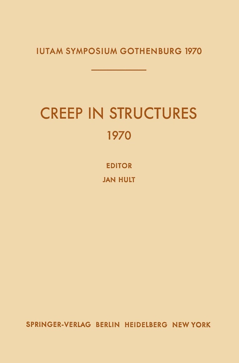 Jan Hult - Creep in Structures 1970, Häftad