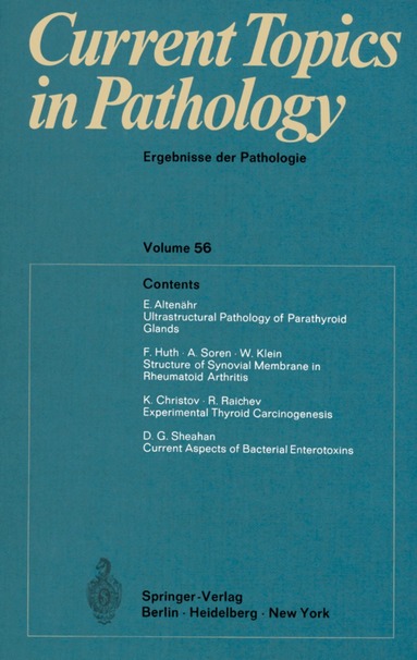 Hans-W. Altmann, Kurt Benirschke - Current Topics in Pathology / Ergebnisse der Pathologie, Häftad