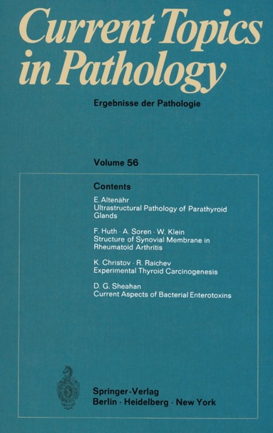 bokomslag Current Topics in Pathology / Ergebnisse der Pathologie