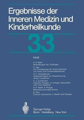 Ergebnisse der Inneren Medizin und Kinderheilkunde 1