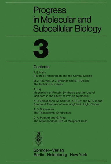 bokomslag Progress in Molecular and Subcellular Biology 3