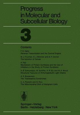 Progress in Molecular and Subcellular Biology 3 1