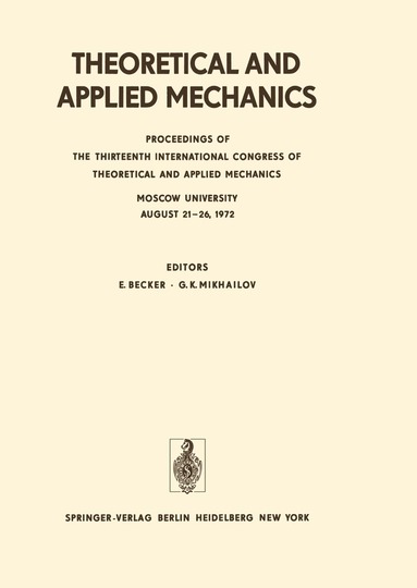 E. Becker, G. K. Mikhailov - Theoretical and Applied Mechanics, Häftad