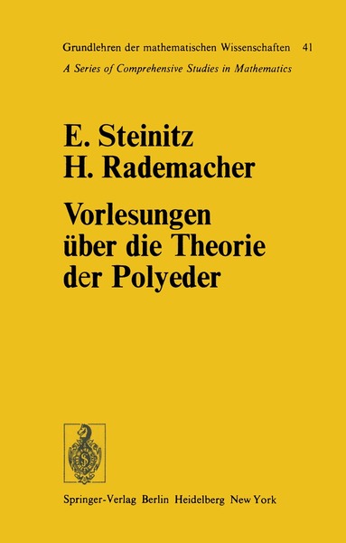 Ernst Steinitz, Hans Rademacher - Vorlesungen über die Theorie der Polyeder, Häftad