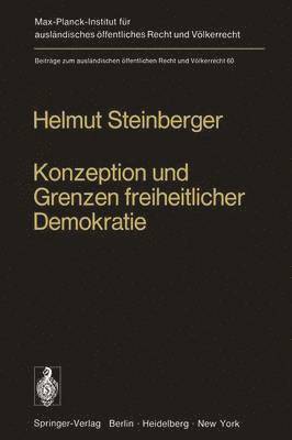 bokomslag Konzeption und Grenzen freiheitlicher Demokratie