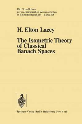 bokomslag Isometric Theory of Classical Banach Spaces