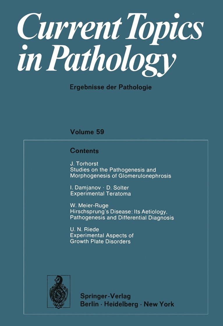 E. Grundmann, W. H. Kirsten - Current Topics in Pathology, Häftad