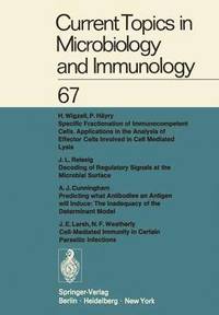 bokomslag Current Topics in Microbiology and Immunology / Ergebnisse der Microbiologie und Immunittsforschung