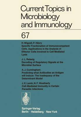 bokomslag Current Topics in Microbiology and Immunology / Ergebnisse der Microbiologie und Immunittsforschung
