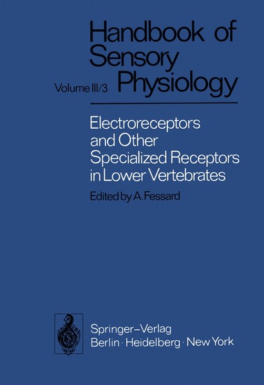 bokomslag Electroreceptors and Other Specialized Receptors in Lower Vertrebrates