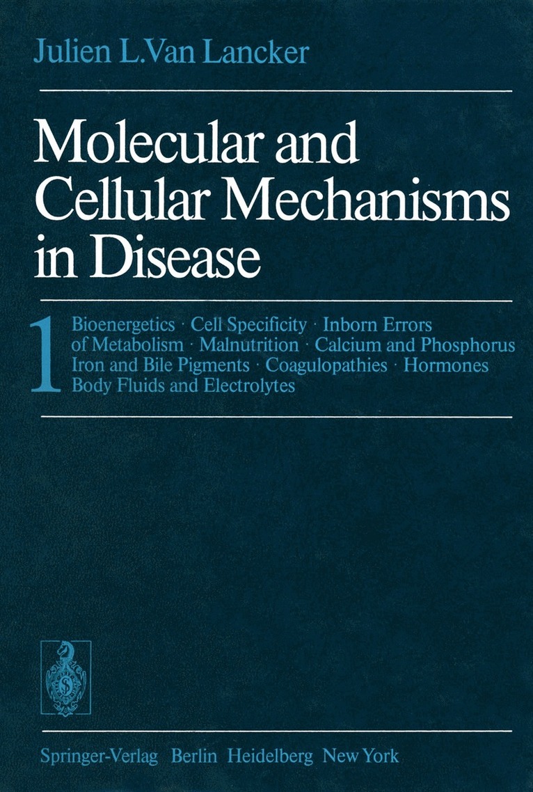 J.L. VanLancker, J. L. Vanlancker - Molecular and Cellular Mechanisms in Disease, Häftad
