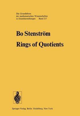 Rings of Quotients 1