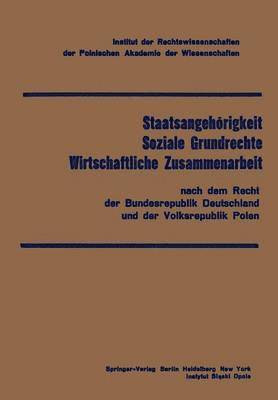 bokomslag Staatsangehrigkeit Soziale Grundrechte Wirtschaftliche Zusammenarbeit