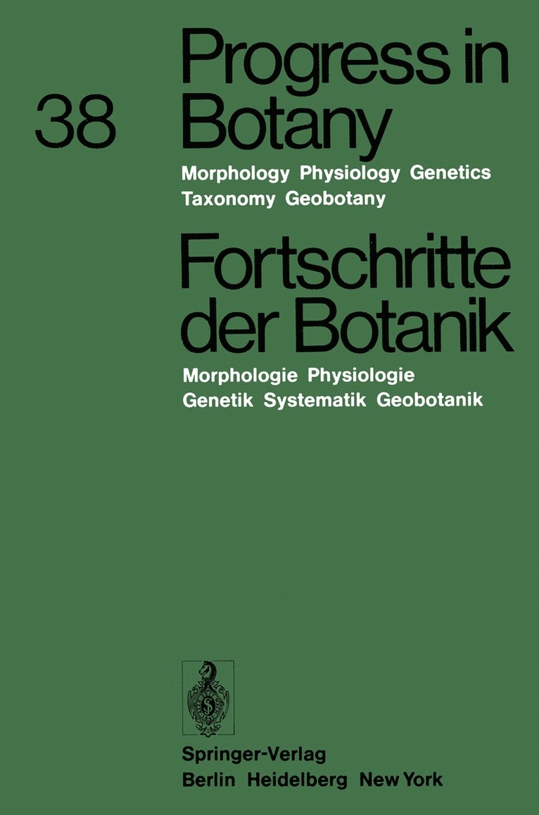 Heinz Ellenberg, Karl Esser, Hermann Merxmüller, Eberhard Schnepf, Hubert Ziegler - Progress in Botany / Fortschritte der Botanik, Häftad