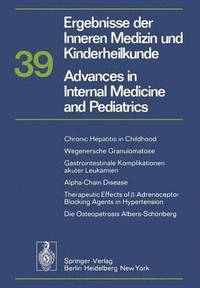 bokomslag Ergebnisse der Inneren Medizin und Kinderheilkunde/Advances in Internal Medicine and Pediatrics